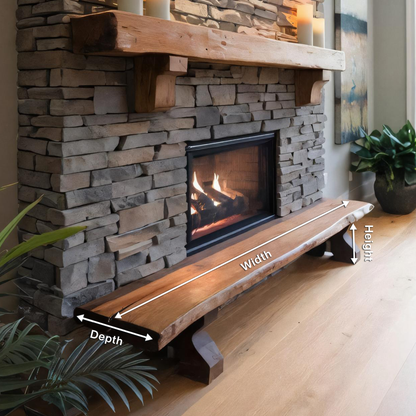 Rustic Live Edge Wood Bench For Entryway Seating