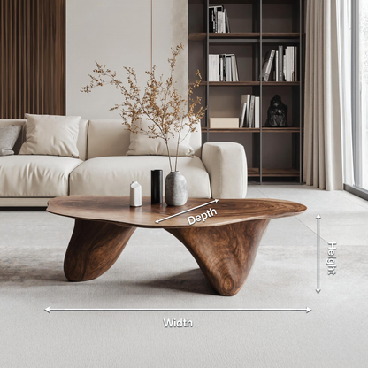 Handcrafted Low Table For Sophisticated Interiors