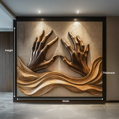 Handcrafted Wood Wall Sculpture For Living Room