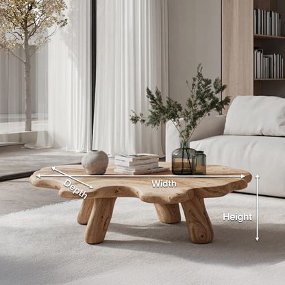 Rustic Low Table For Cozy Living Room