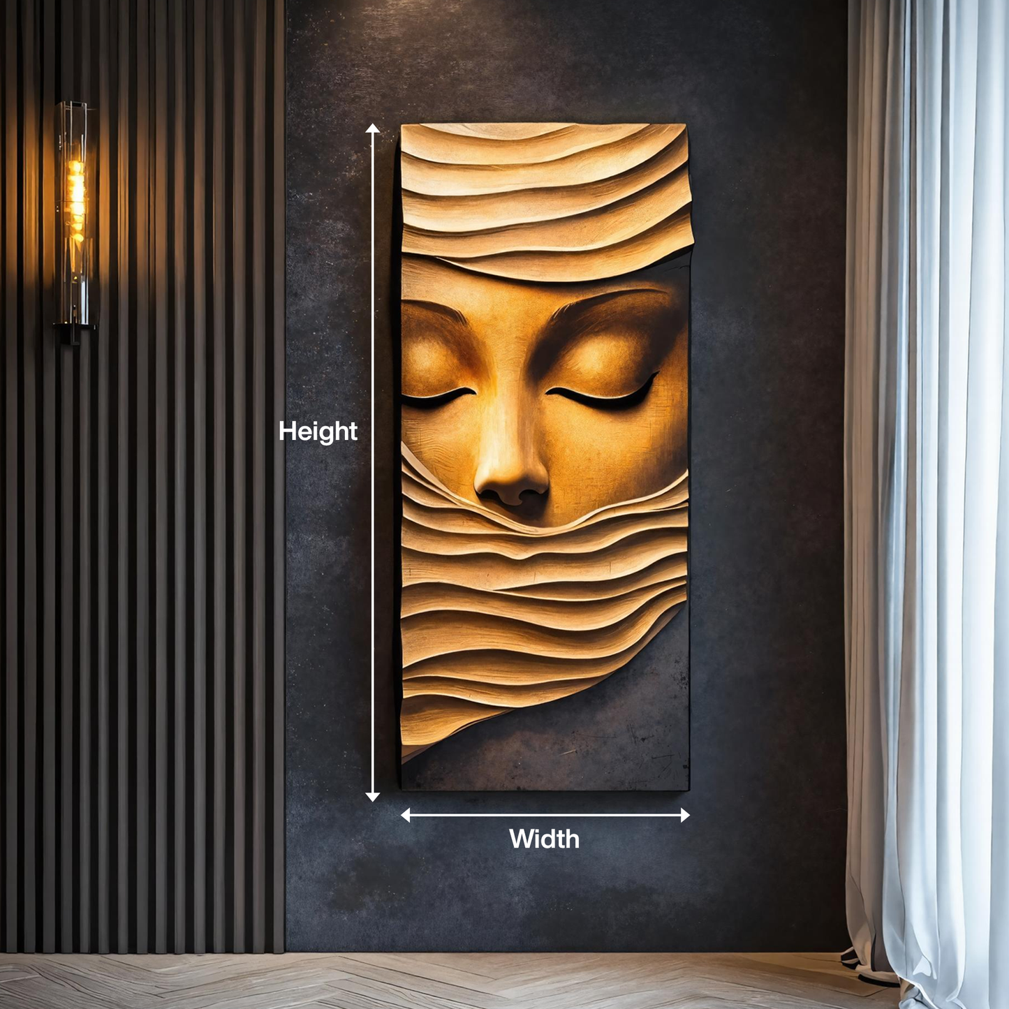 Mid Century Wood Wall Sculpture For Furniture Design