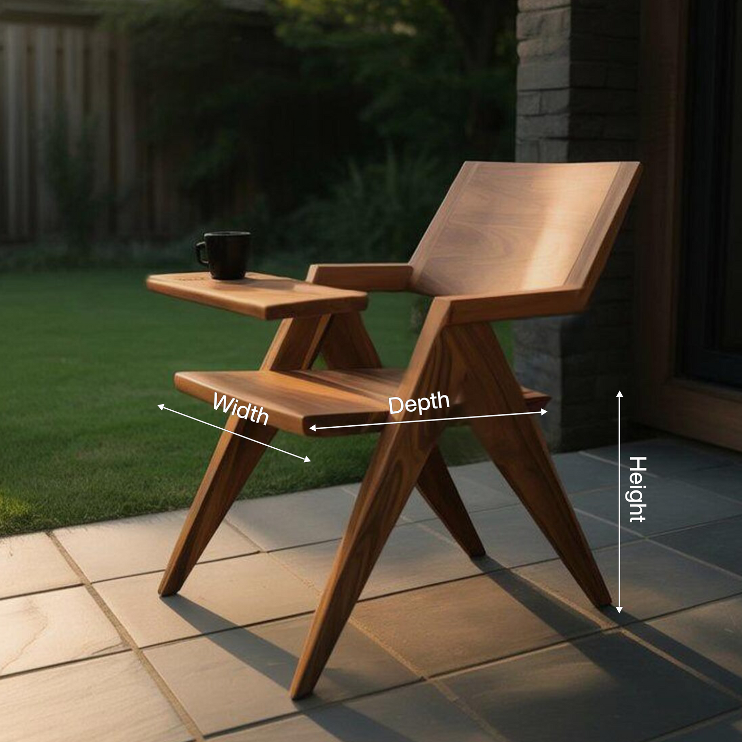 Modern Minimalist Outdoor Lounge Chair For Patio And Balcony