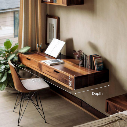 Modern Floating Desk For Bedroom And Office Setup