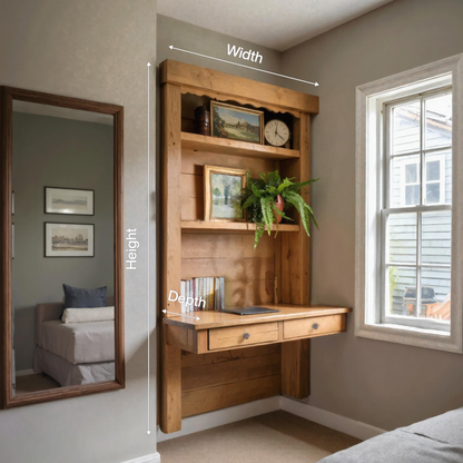 Rustic Floating Desk For Cozy Home Office Setup