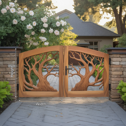 Rustic Tree Branch Gate Design For Garden Entrance