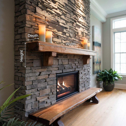 Rustic Fireplace Mantel Shelf For Cozy Cabin Living Room