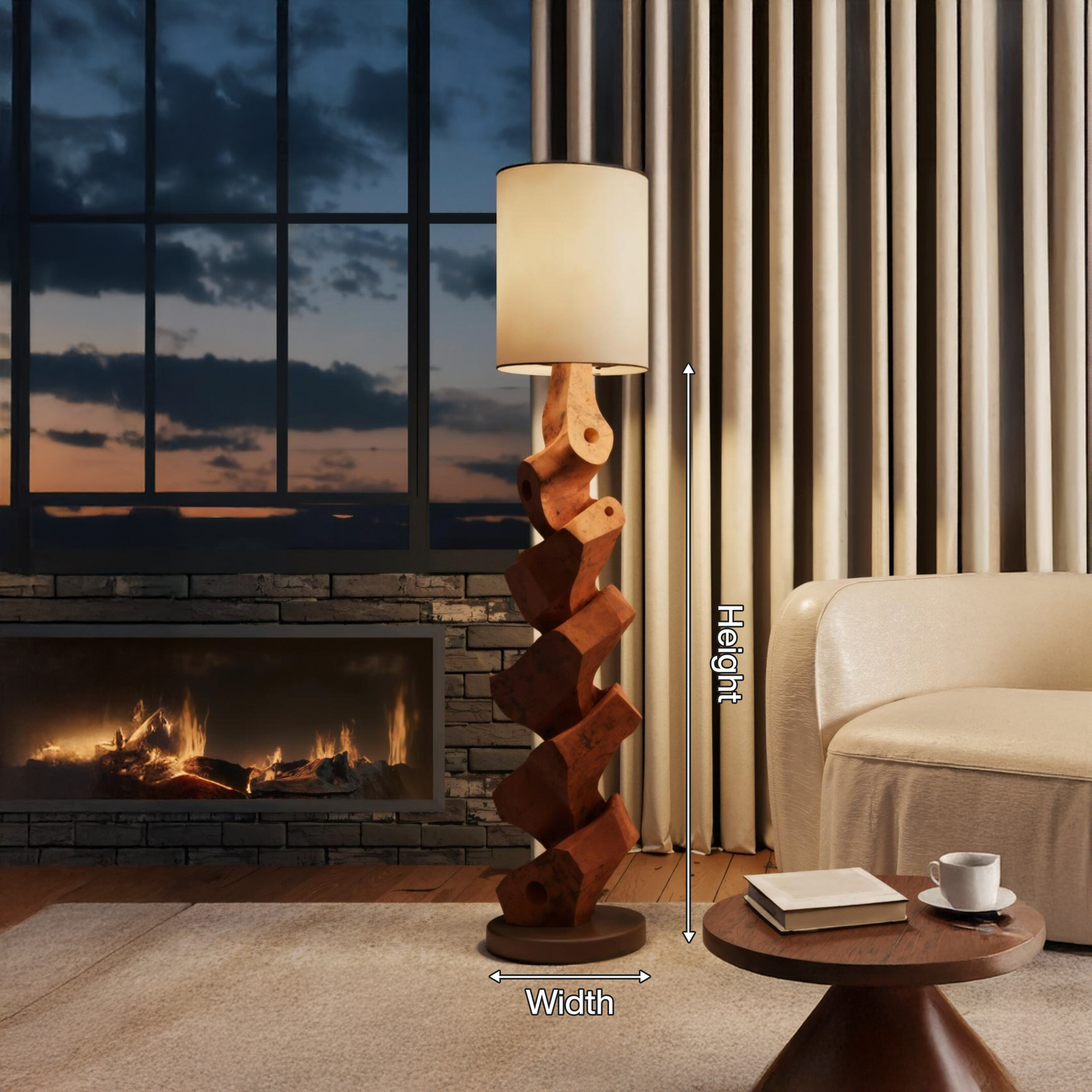 Modern Sculptural Table Lamp Set For Bedroom And Living Room