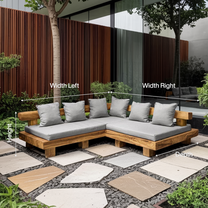 Minimalist Outdoor Sofa Set For Patio Garden And Poolside