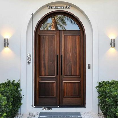 Modern Arched Entry Door For Minimalist Contemporary Home