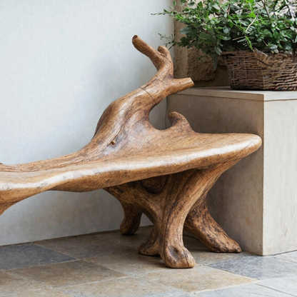 Farmhouse Wooden Bench For Cozy Living Room Accents