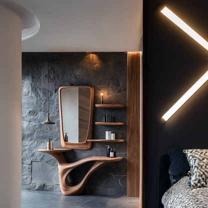 Mid Century Solid Wood Vanity For Furniture Decor Space