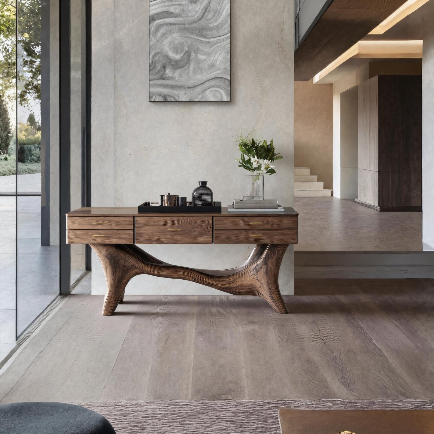 Handcrafted Wooden Console Table For Entryway Design Inspiration