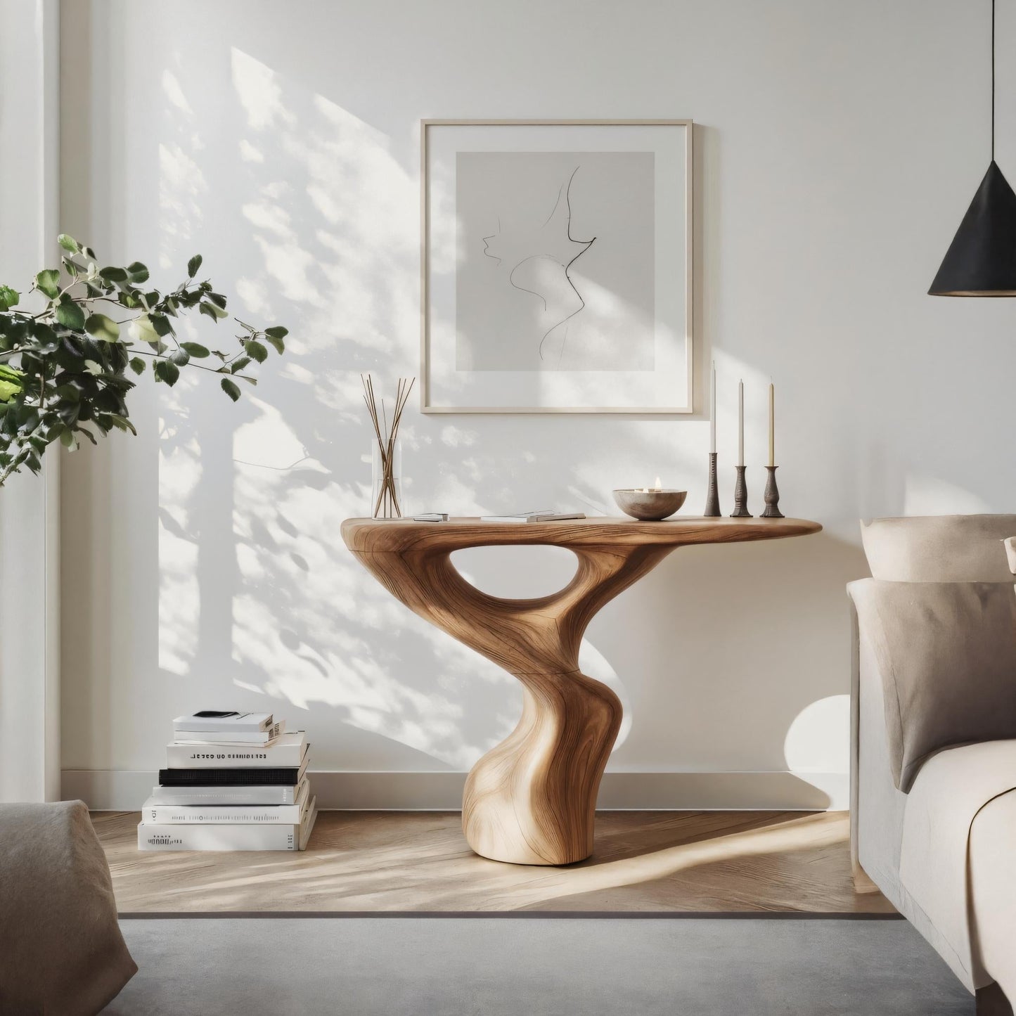 Rustic Accent Table Entryway Design