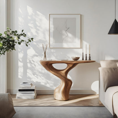 Rustic Accent Table Entryway Design