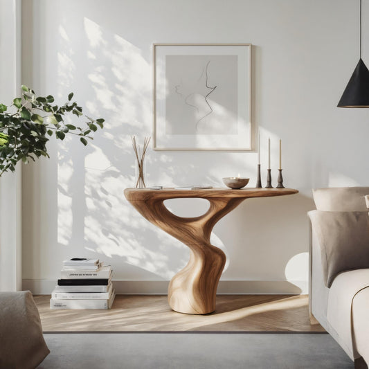 Rustic Accent Table Entryway Design