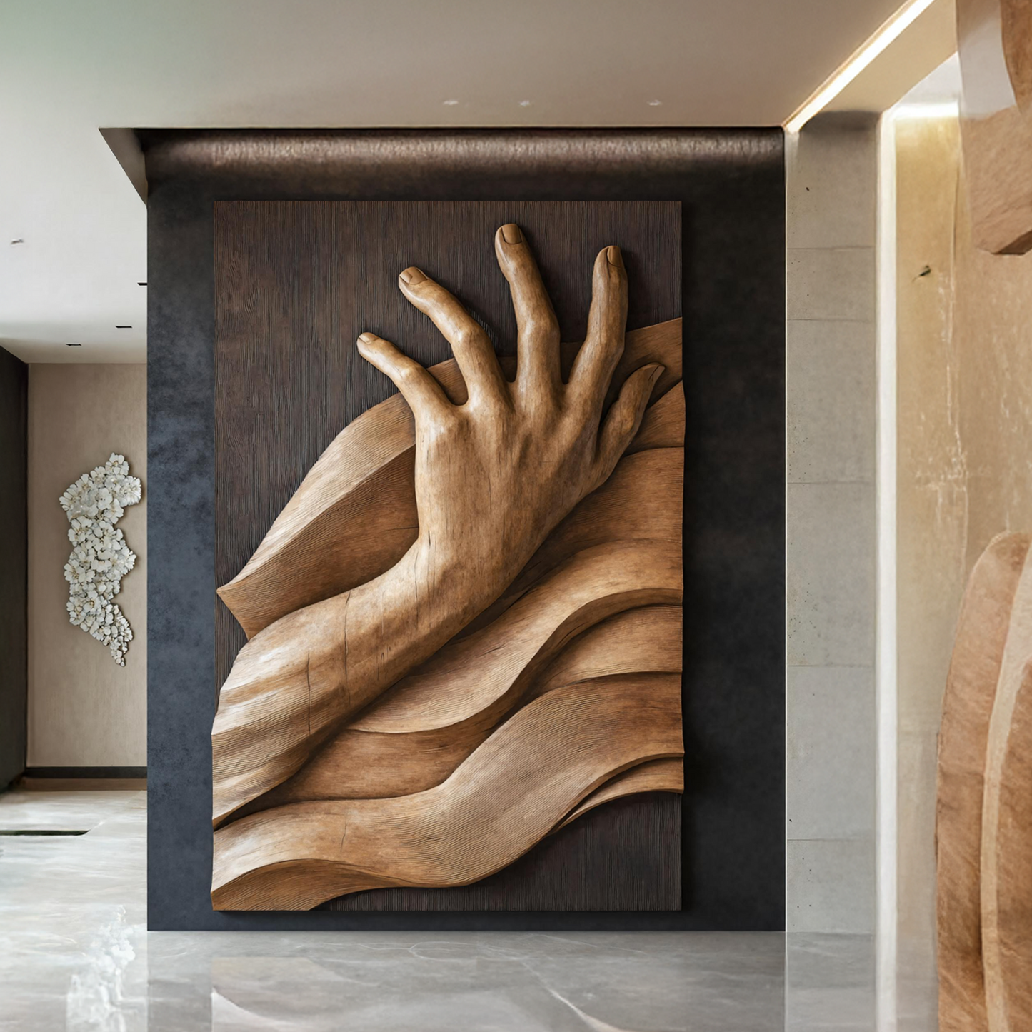 Mid Century Large Sculpture Wall For Bedroom Wall Decor