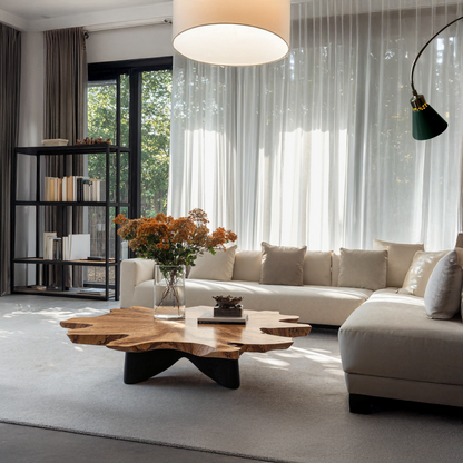 Farmhouse Solid Wood Table For Cozy Living Room