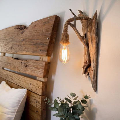 Rustic Wall Lamp For Bedroom And Hallway Lighting