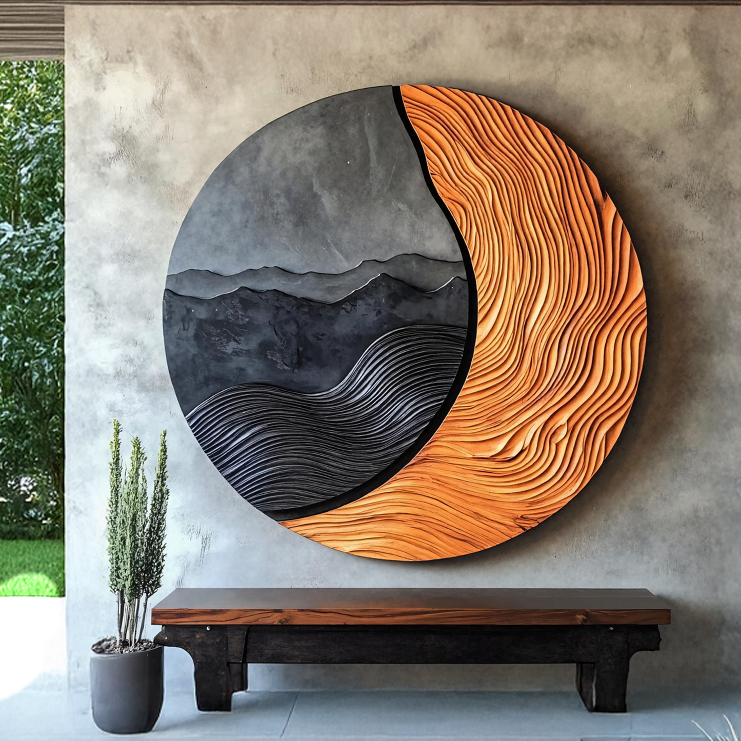 Handcrafted Large Sculpture Wall For Furniture Wall Art