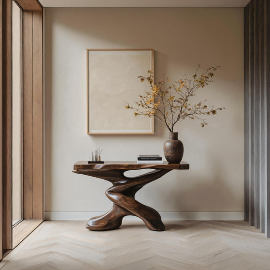 Rustic Farmhouse Console Table Entryway Design