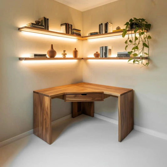 Modern Minimalist Corner Desk For Home Office Setup