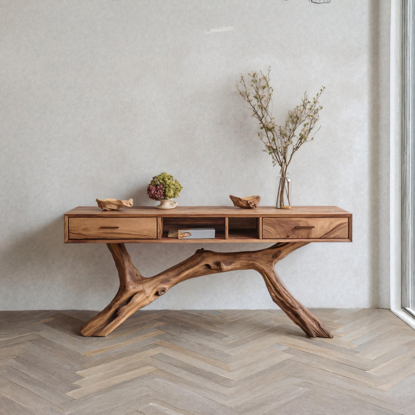 Rustic Live Edge Entryway Table For Entryway Design Warm Welcome