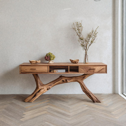 Rustic Live Edge Entryway Table For Entryway Design Warm Welcome