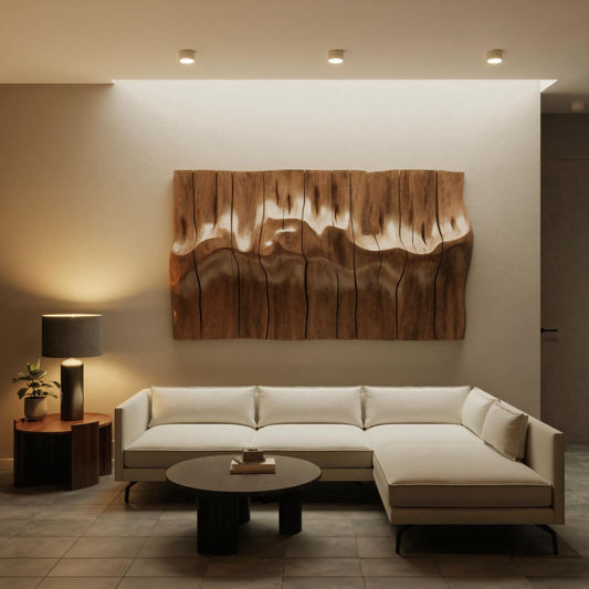 Modern Abstract Wall Art Carved Sculpture For Living Room And Office Wall