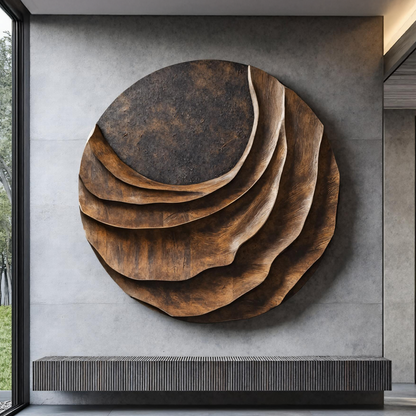 Farmhouse Wood Wall Sculpture For Living Room Interior