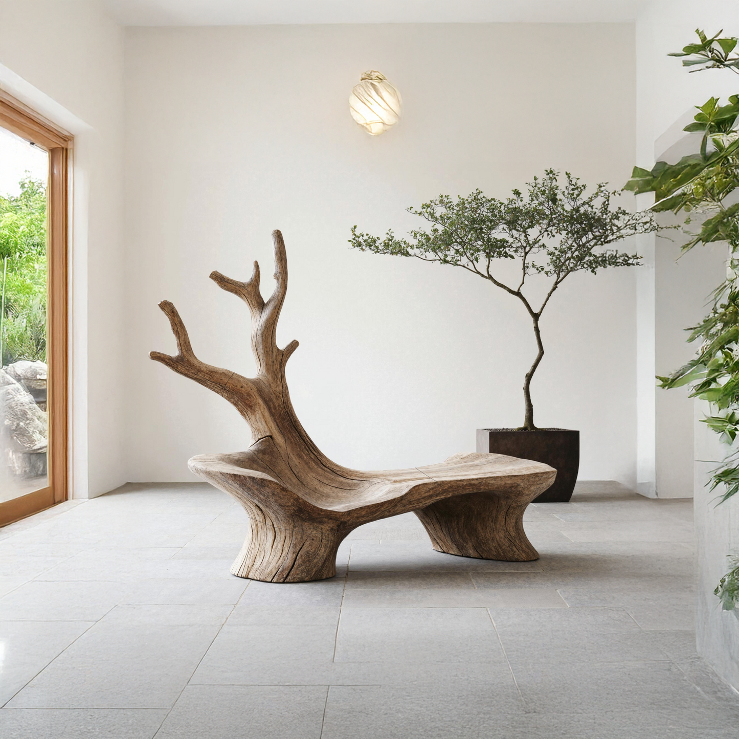 Mid Century Branch Bench Outdoor Seating For Timeless Patio Comfort