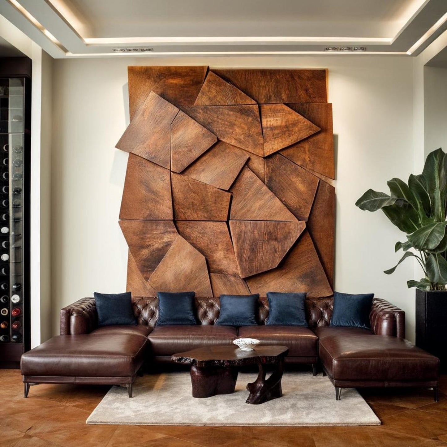 Modern Geometric Wall Art For Living Room Accent