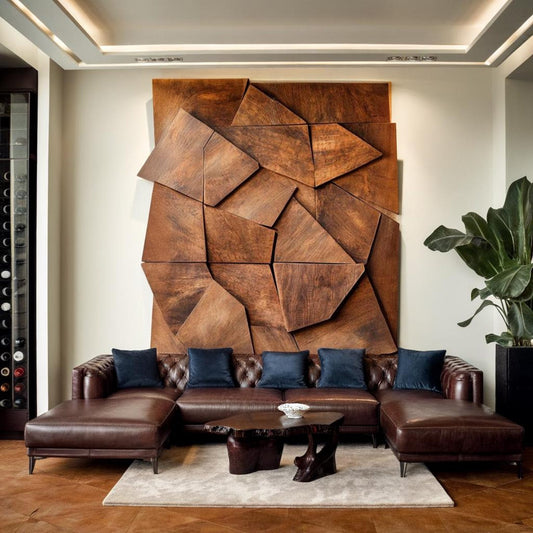 Modern Geometric Wall Art For Living Room Accent