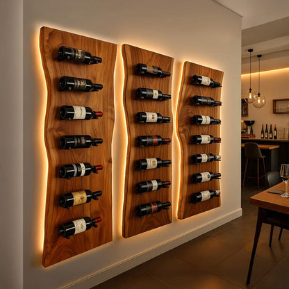 Contemporary Wall Mounted Wine Rack For Dining Room