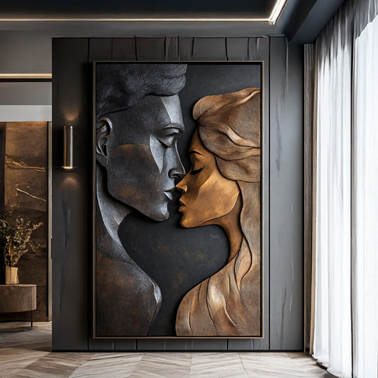 Handcrafted Large Sculpture Wall For Entryway Statement