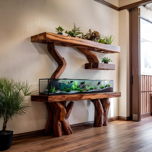 Elegant Aquarium Stand For Stylish Living Space Design