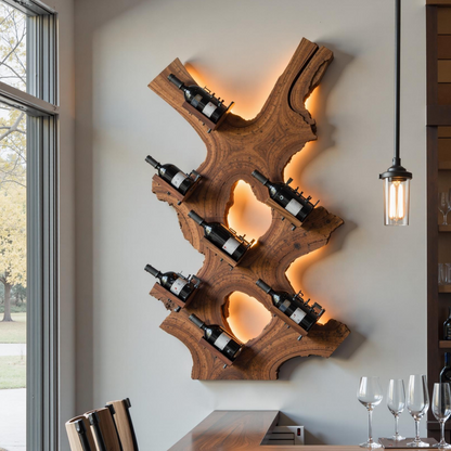 Rustic Wine Stand For Living Room Wood Wine Storage