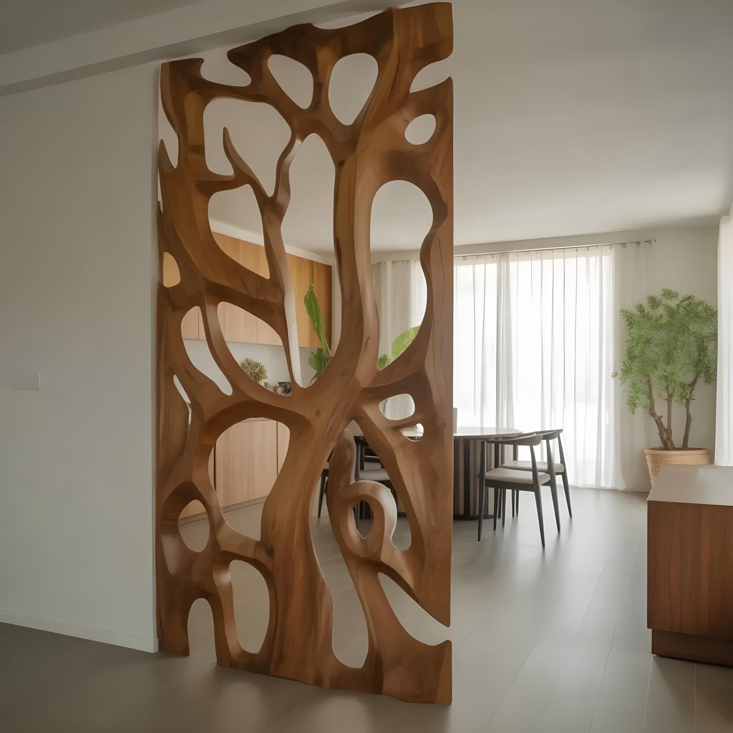 Sculptural Room Divider For Living Room Or Dining Space