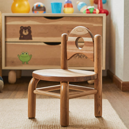 Montessori Toddler Chair With Round Backrest For Playroom Preschool And Nursery