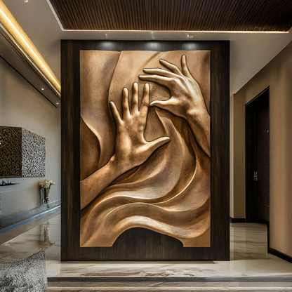 Farmhouse Large Sculpture Wall For Living Room Centerpiece