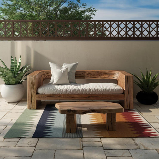 Rustic Outdoor Sofa Set And Coffee Table For Garden