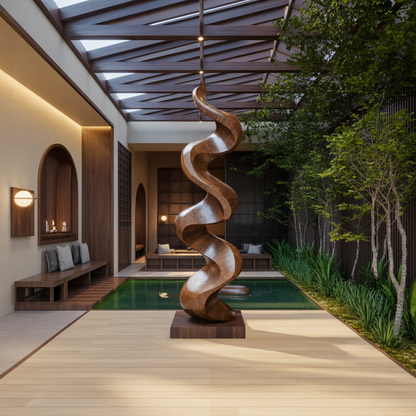 Mid Century Handmade Wood Art For Living Space