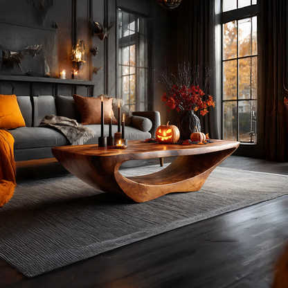 Handcrafted Solid Wood Coffee Table Entryway Design Haunted Look
