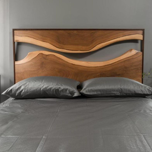 Artistic Live Edge Headboard For Bedroom Centerpiece