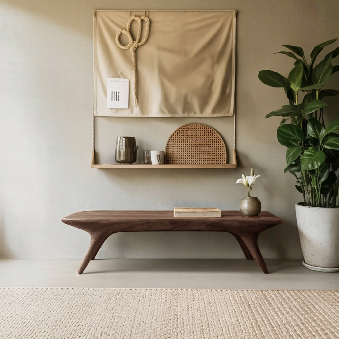 Modern Minimalist Entryway Bench For Hallway Or Bedroom Seating