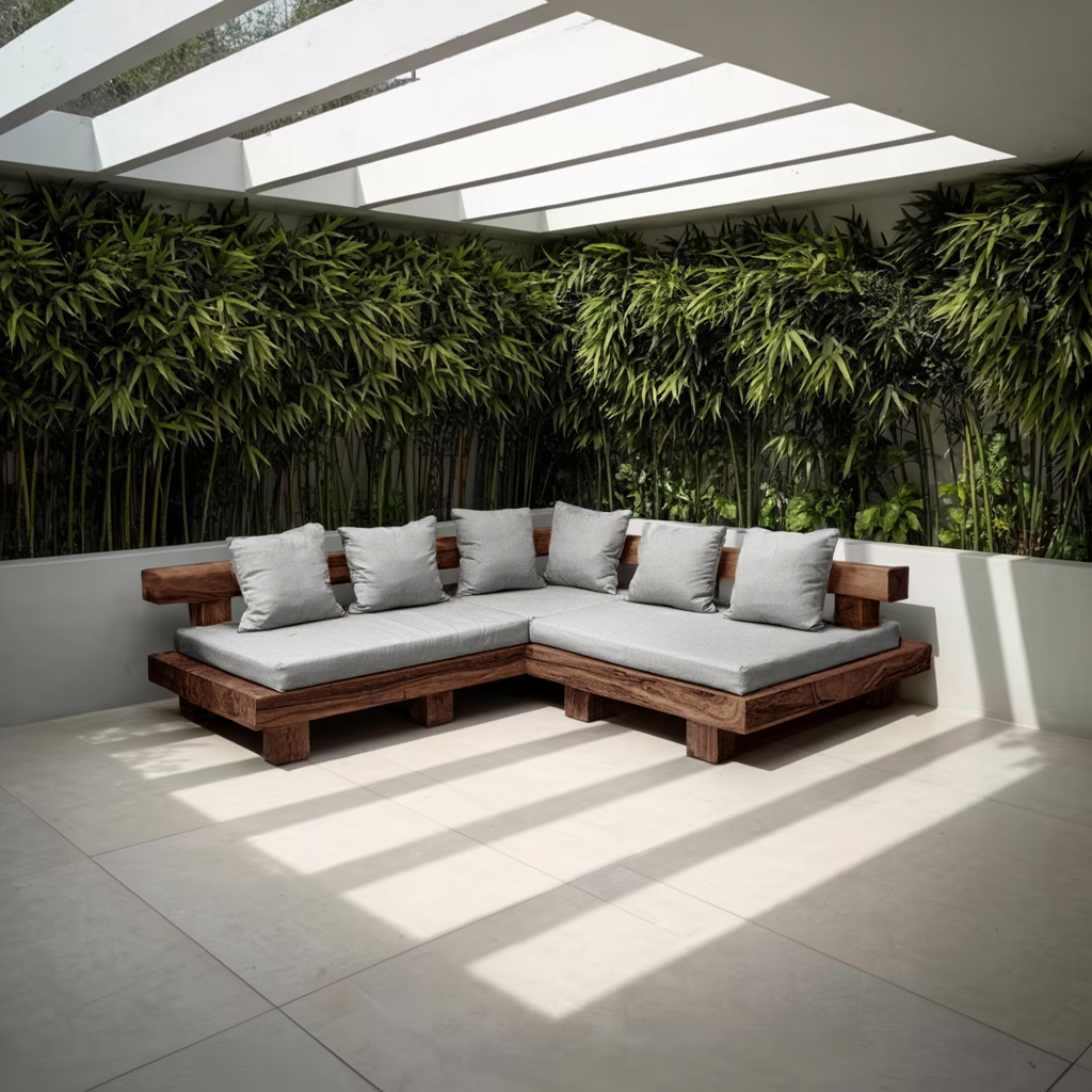 Minimalist Outdoor Sofa Set For Patio Garden And Poolside