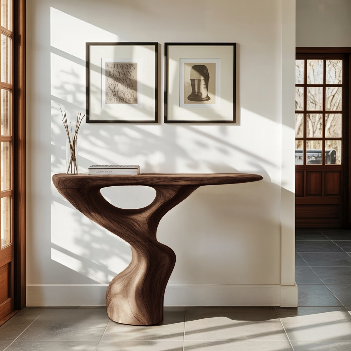 Rustic Accent Table Entryway Design