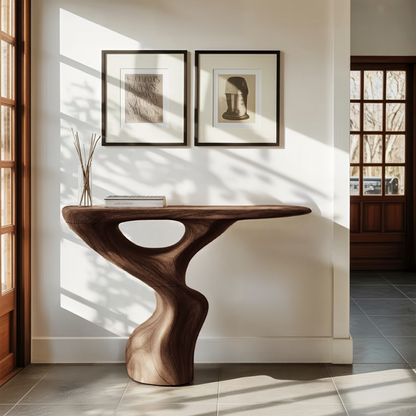 Rustic Accent Table Entryway Design