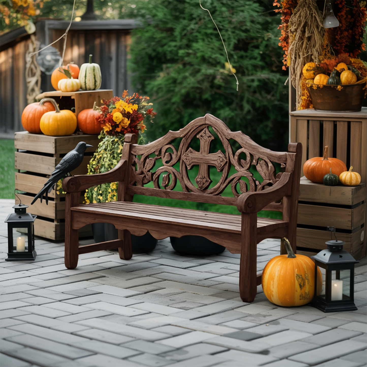 Farmhouse Halloween Patio Chair For Rustic Halloween Porch Decor
