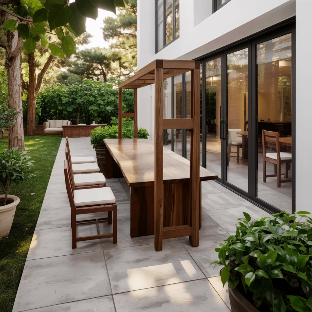 Modern Outdoor Dining Table For Patio Or Garden Space