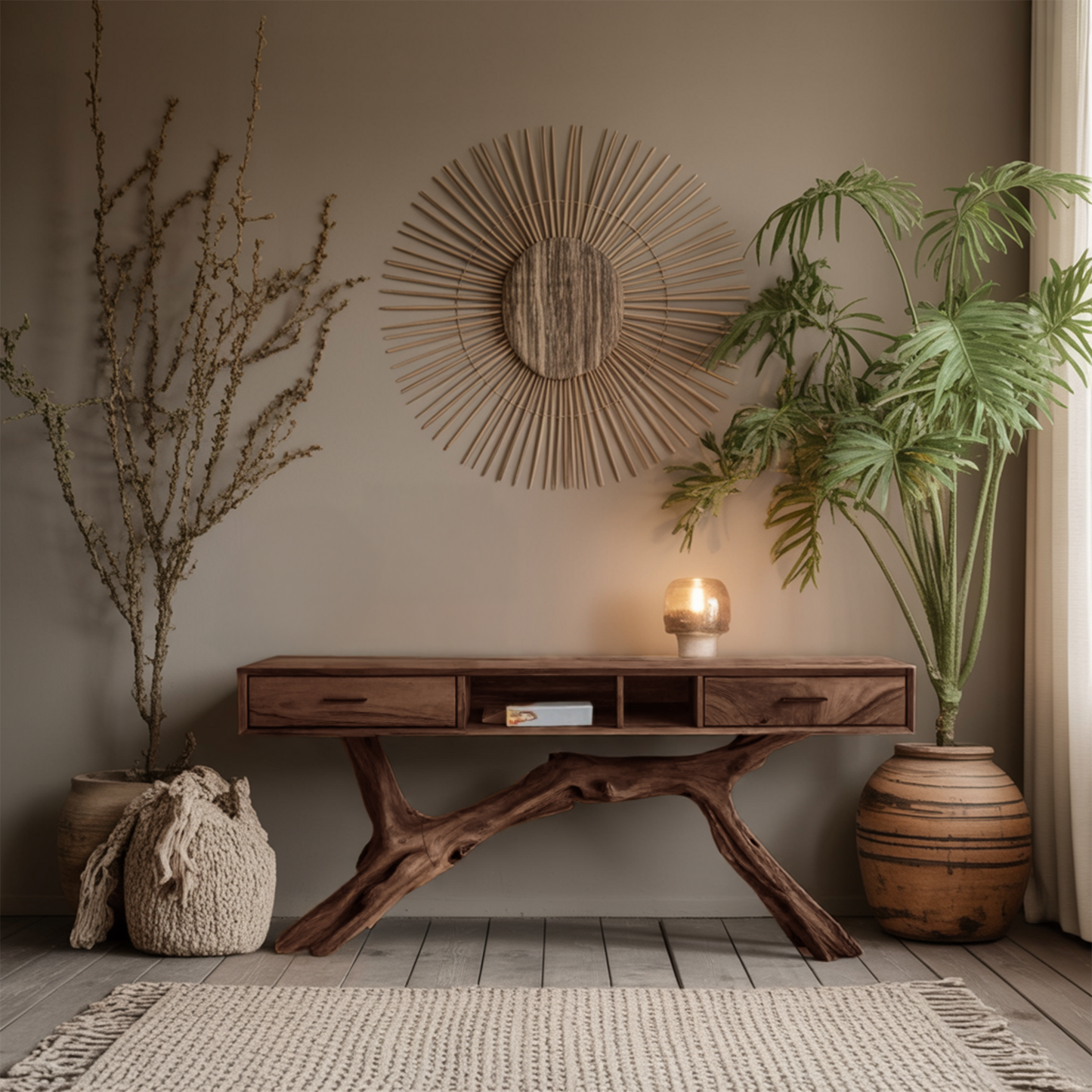 Rustic Live Edge Entryway Table For Entryway Design Warm Welcome